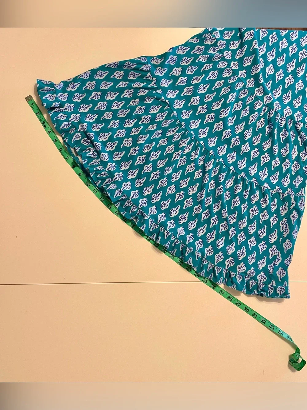 Crewcuts Teal Sleeveless Printed Flared Dress